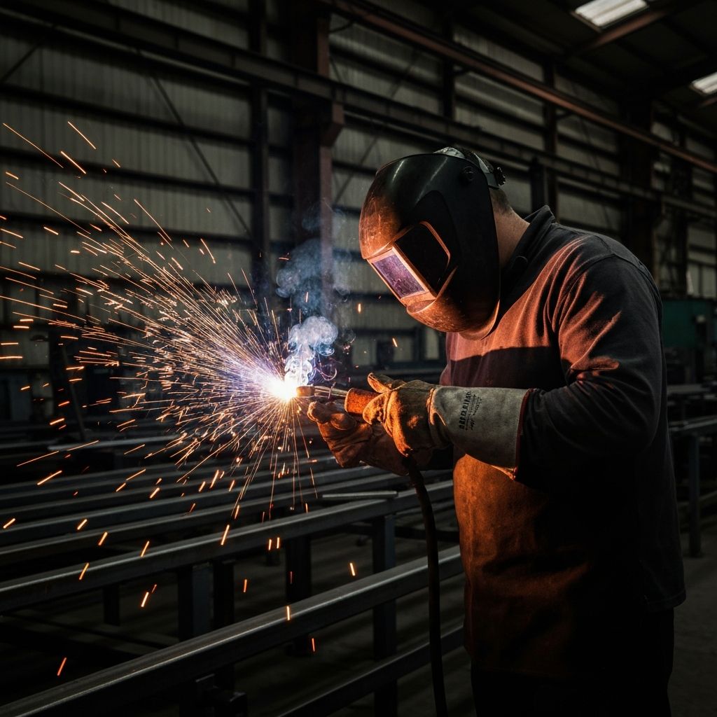 Welder at work - DirtyHandSites builds websites for workers like you